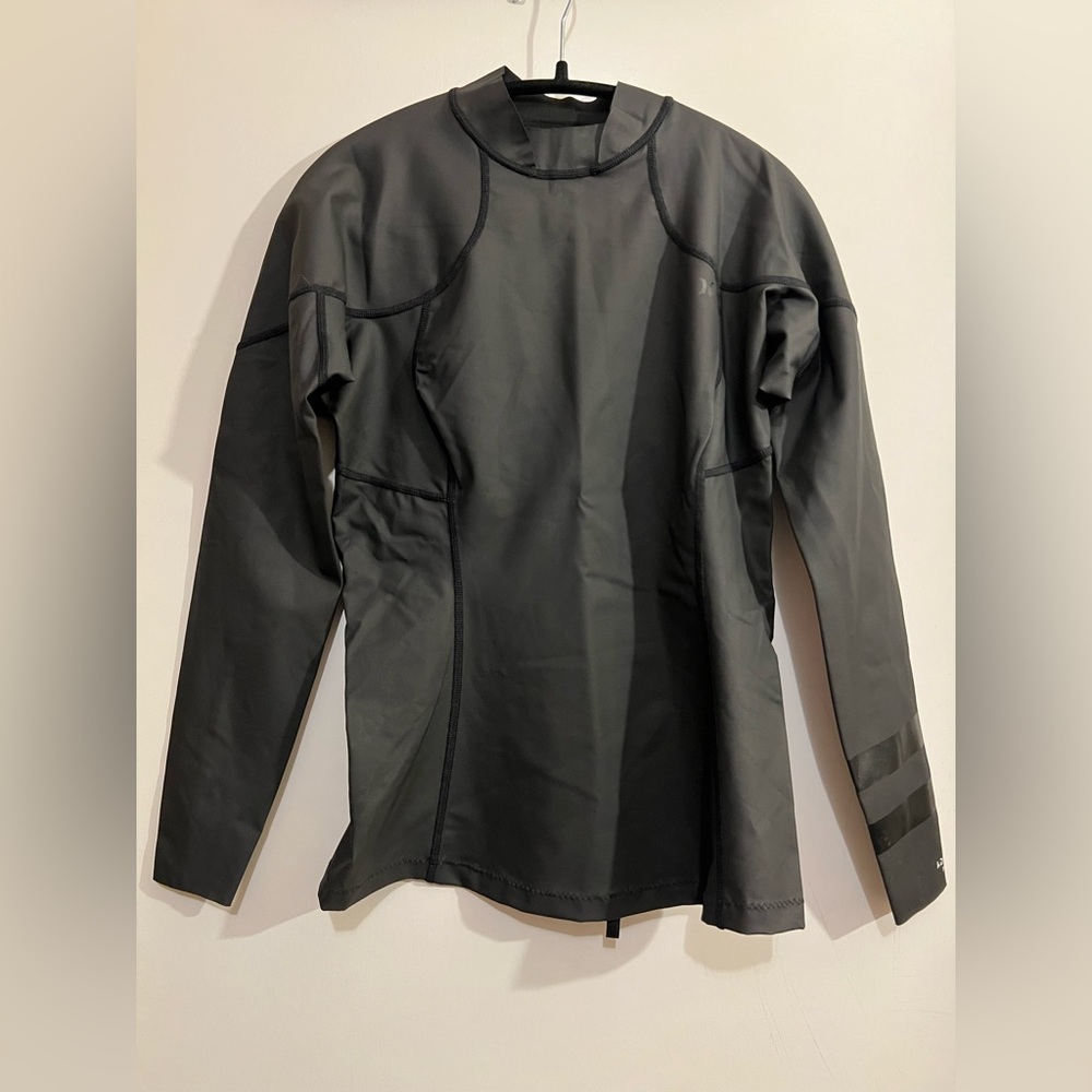 Hurley Men's 0.5mm Advantage Plus Windskin Wetsuit Jacket in Black